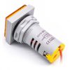 ولتمتر و آمپرمتر چراغ سیگنالی AC500V-100A زرد مربعی مدل AD16-22FVA