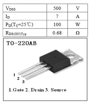 ماسفت cs840 پکیج TO-220